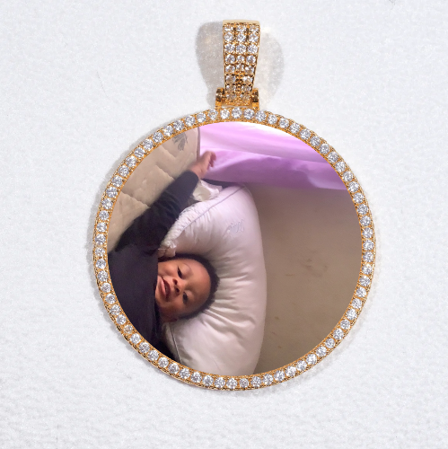 MEDIUM 3D CIRCLE CUSTOM PICTURE PENDANT