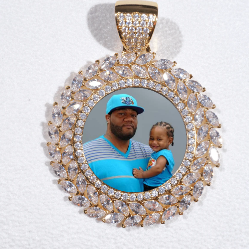 Large 3D Wheat Ear Custom Picture Pendant