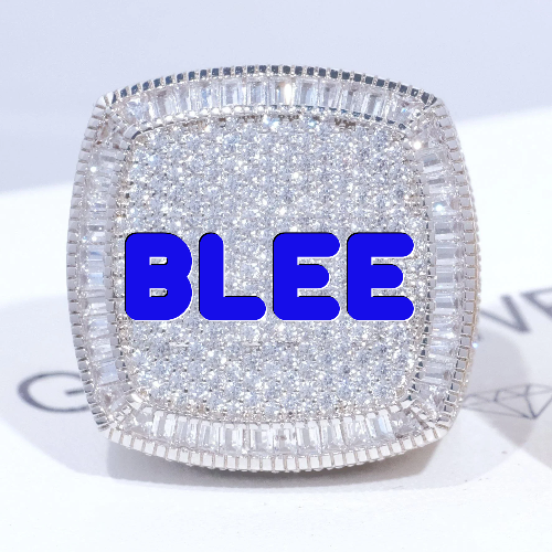 CUSTOM LETTER 3D ICED RING