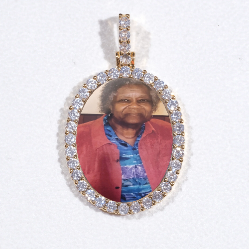 3D Oval Custom Picture Pendant