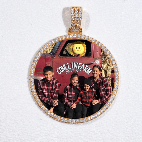 MEDIUM 3D CIRCLE CUSTOM PICTURE PENDANT