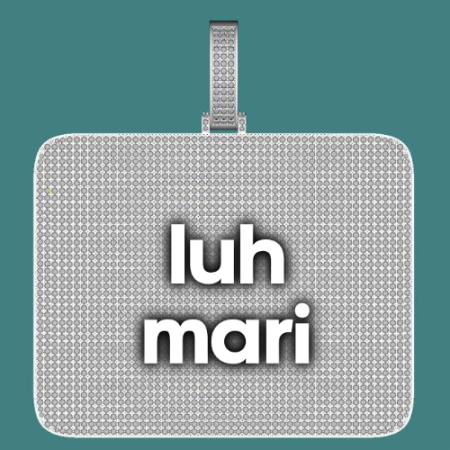 CUSTOM LETTER NECKLACE 3D BIG SQUARE
