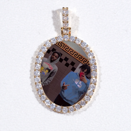 3D Oval Custom Picture Pendant