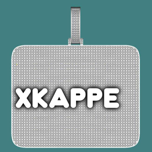 CUSTOM LETTER NECKLACE 3D BIG SQUARE