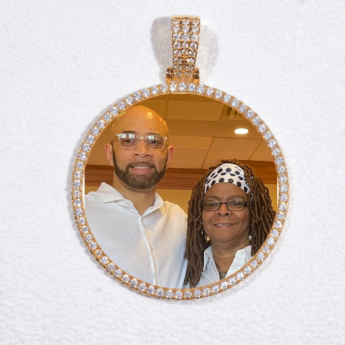 MEDIUM 3D CIRCLE CUSTOM PICTURE PENDANT