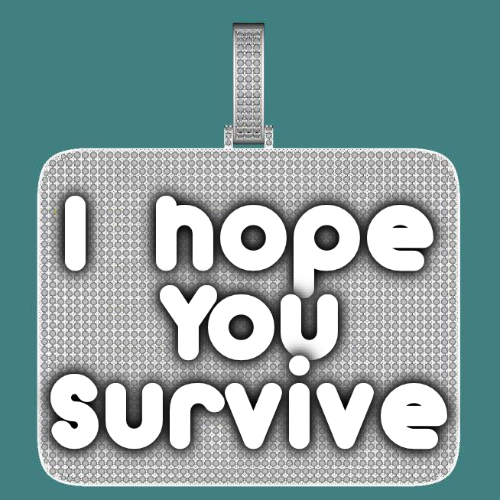 CUSTOM LETTER NECKLACE 3D BIG SQUARE