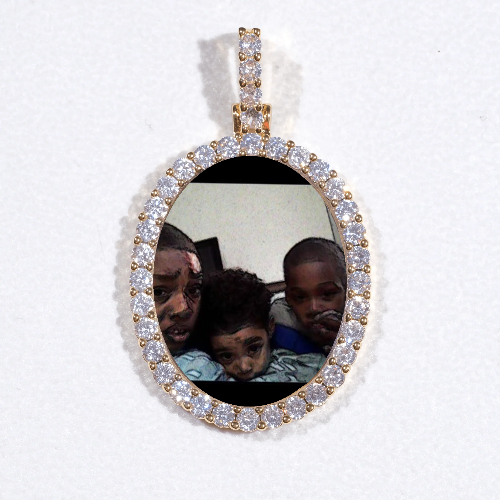 3D Oval Custom Picture Pendant