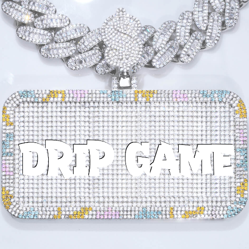CUSTOM LETTER NECKLACE 3D COLORFUL SQUARE