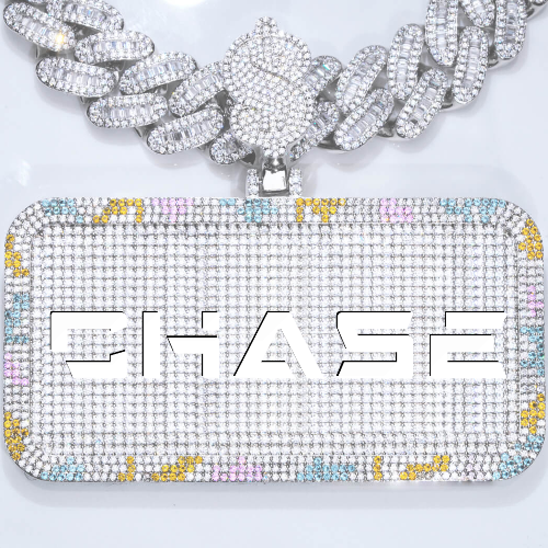 CUSTOM LETTER NECKLACE 3D COLORFUL SQUARE