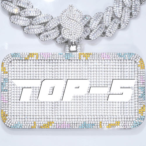CUSTOM LETTER NECKLACE 3D COLORFUL SQUARE