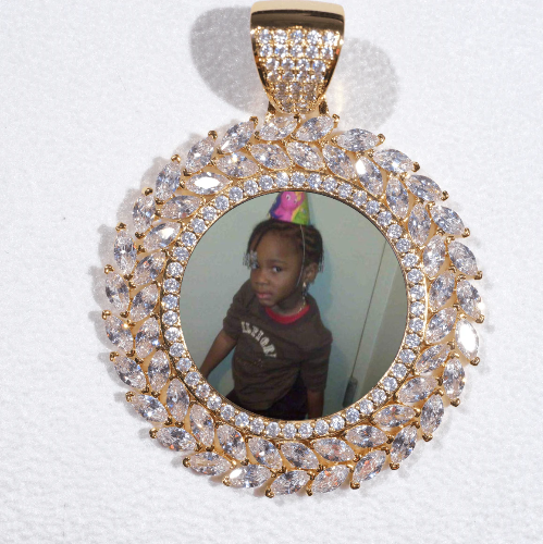 Large 3D Wheat Ear Custom Picture Pendant