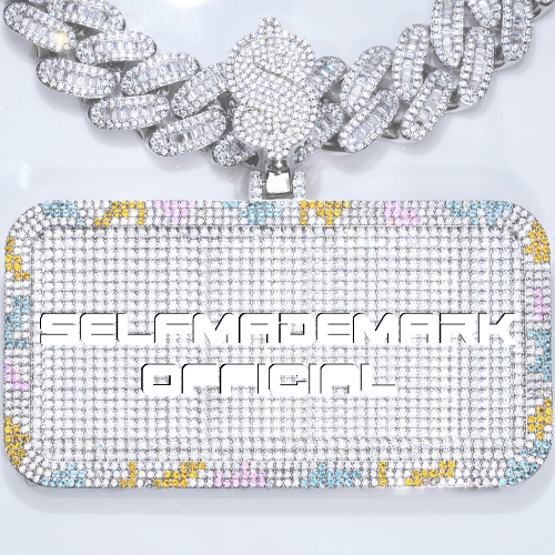 CUSTOM LETTER NECKLACE 3D COLORFUL SQUARE