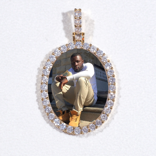 3D Oval Custom Picture Pendant