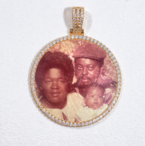 MEDIUM 3D CIRCLE CUSTOM PICTURE PENDANT