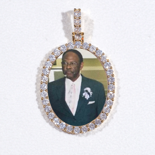 3D Oval Custom Picture Pendant