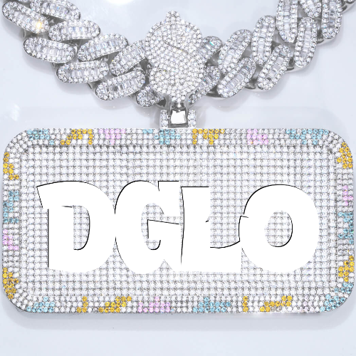 CUSTOM LETTER NECKLACE 3D COLORFUL SQUARE