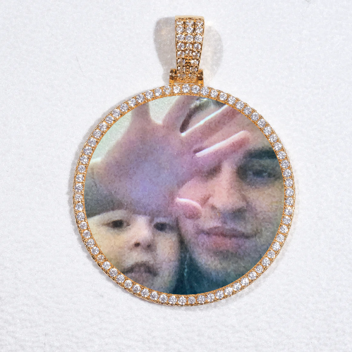 MEDIUM 3D CIRCLE CUSTOM PICTURE PENDANT