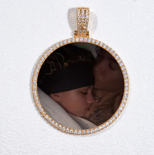 MEDIUM 3D CIRCLE CUSTOM PICTURE PENDANT
