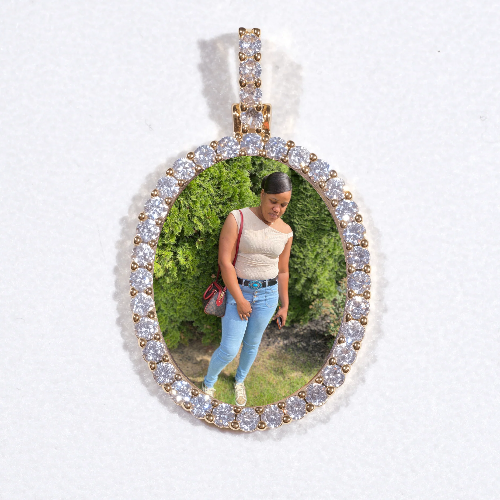 3D Oval Custom Picture Pendant