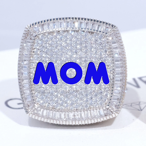 CUSTOM LETTER 3D ICED RING