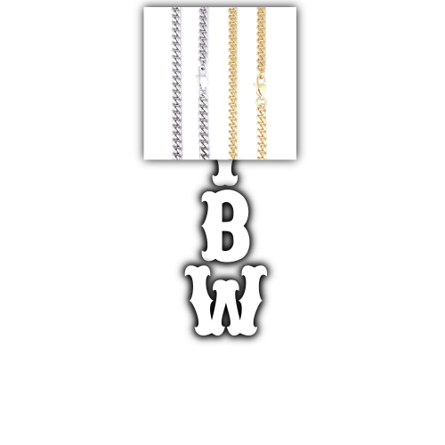Custom Letters Freibeuter Font Necklace