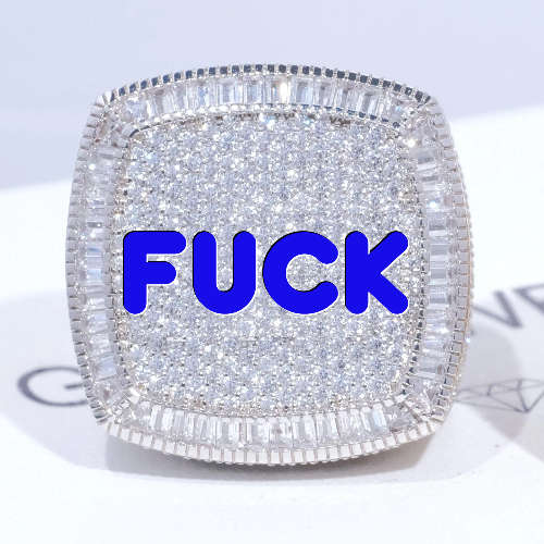 CUSTOM LETTER 3D ICED RING