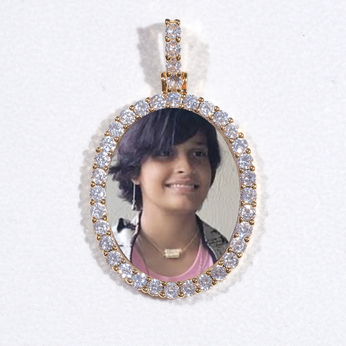 3D Oval Custom Picture Pendant