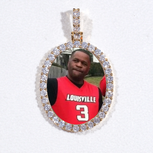 3D Oval Custom Picture Pendant