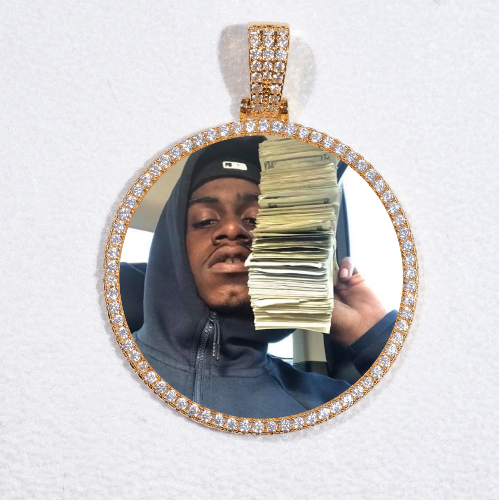 MEDIUM 3D CIRCLE CUSTOM PICTURE PENDANT