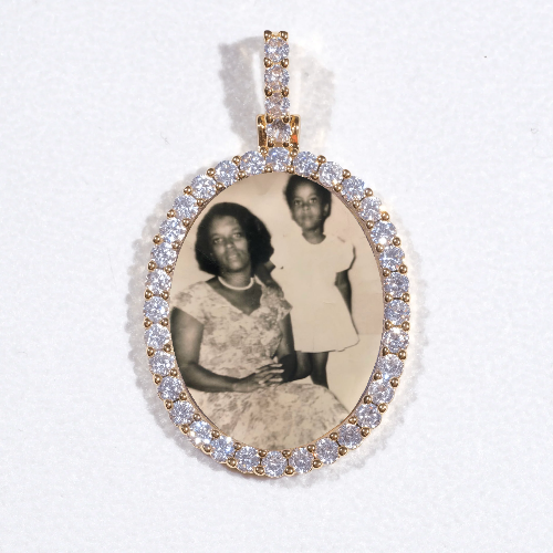 3D Oval Custom Picture Pendant