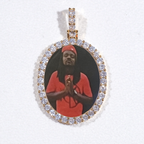 3D Oval Custom Picture Pendant