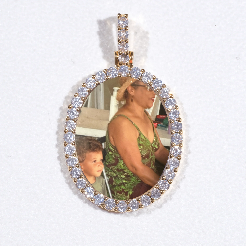 3D Oval Custom Picture Pendant