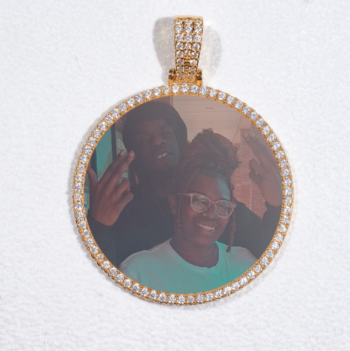 MEDIUM 3D CIRCLE CUSTOM PICTURE PENDANT