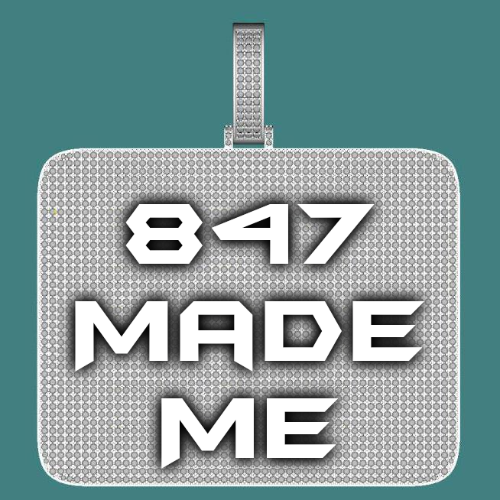 CUSTOM LETTER NECKLACE 3D BIG SQUARE