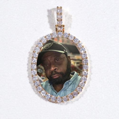 3D Oval Custom Picture Pendant