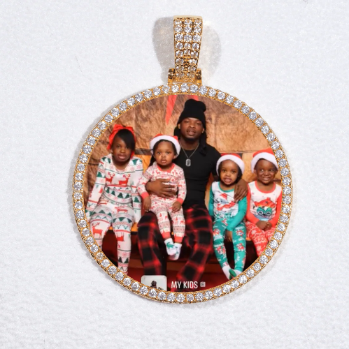 MEDIUM 3D CIRCLE CUSTOM PICTURE PENDANT