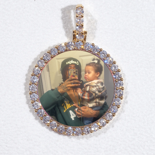 3D CIRCLE CUSTOM PICTURE PENDANT SMALL SIZE
