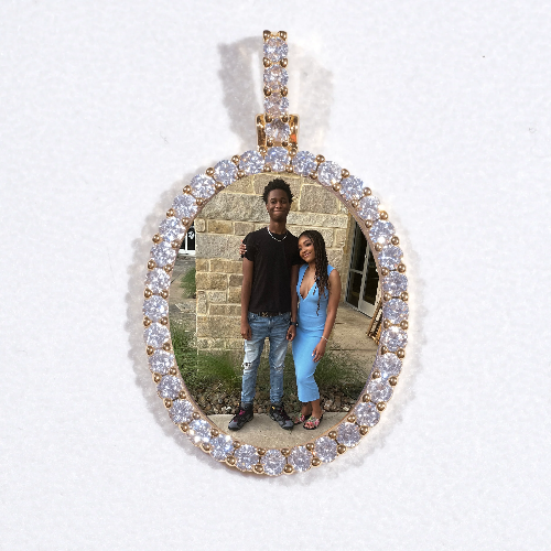 3D Oval Custom Picture Pendant