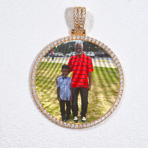 MEDIUM 3D CIRCLE CUSTOM PICTURE PENDANT