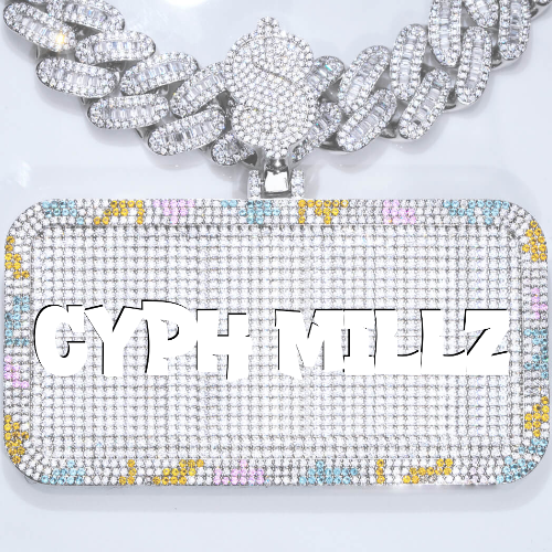 CUSTOM LETTER NECKLACE 3D COLORFUL SQUARE