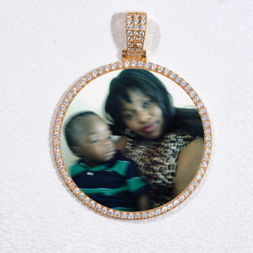 MEDIUM 3D CIRCLE CUSTOM PICTURE PENDANT