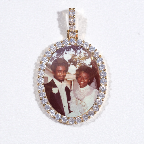 3D Oval Custom Picture Pendant