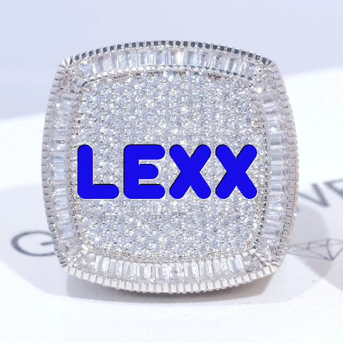 CUSTOM LETTER 3D ICED RING