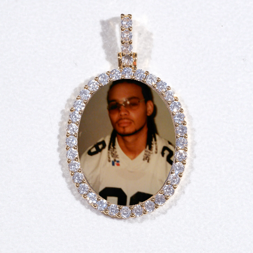 3D Oval Custom Picture Pendant