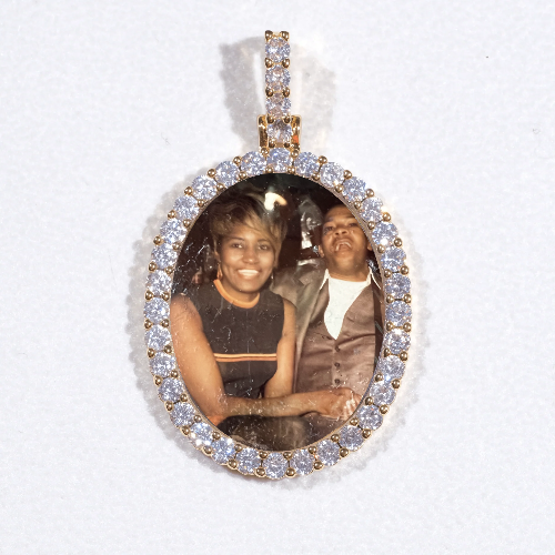 3D Oval Custom Picture Pendant