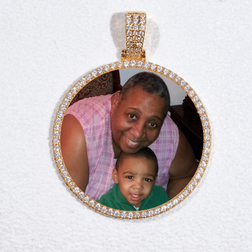MEDIUM 3D CIRCLE CUSTOM PICTURE PENDANT