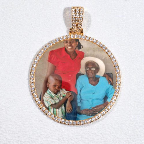 MEDIUM 3D CIRCLE CUSTOM PICTURE PENDANT