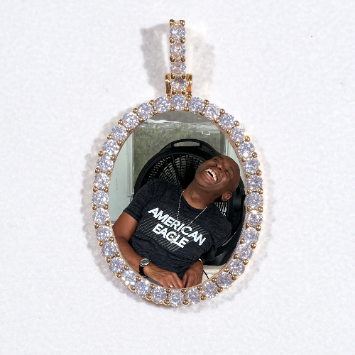 3D Oval Custom Picture Pendant