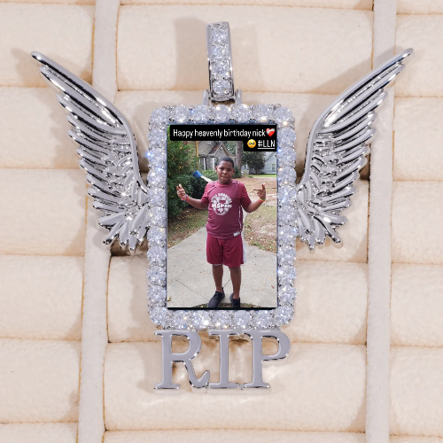 RIP WING 3D CUSTOM PICTURE PENDANT