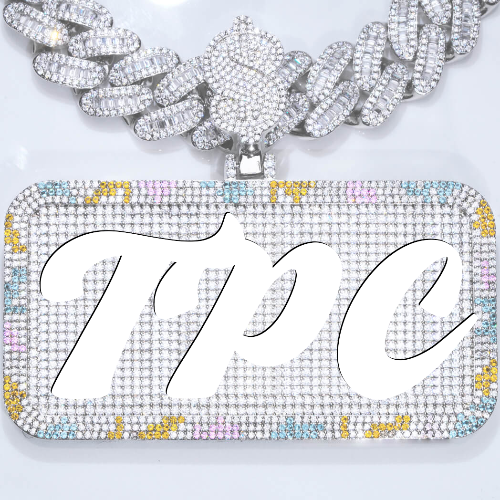 CUSTOM LETTER NECKLACE 3D COLORFUL SQUARE